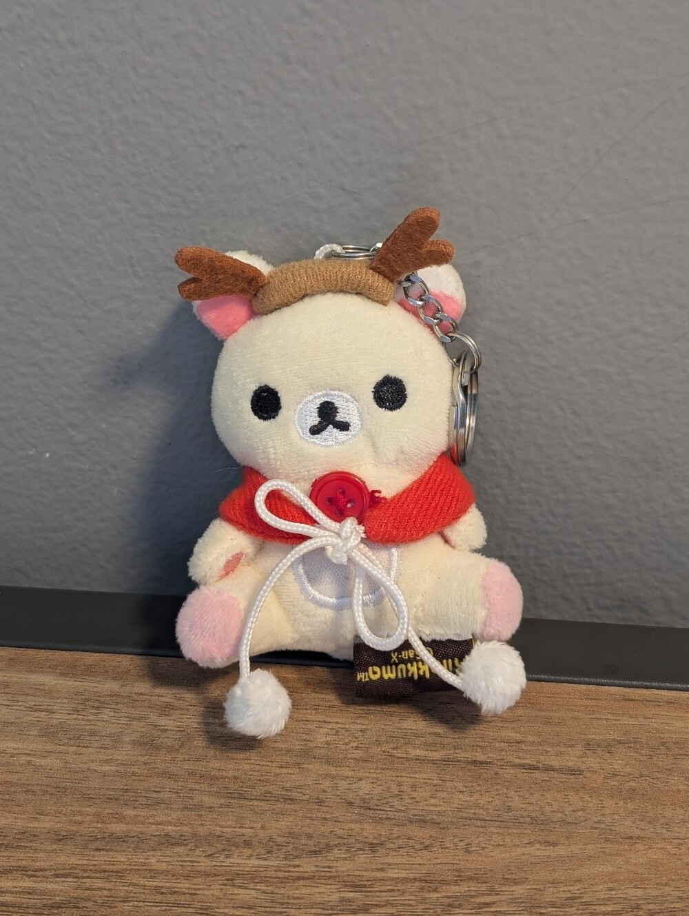 San-X Korilakkuma Rare Christmas Reindeer Plush Keychain Japan Import Kawaii